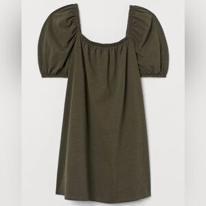 H&M green Puff sleeve dress